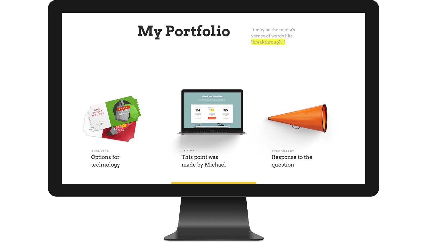 Home page preview